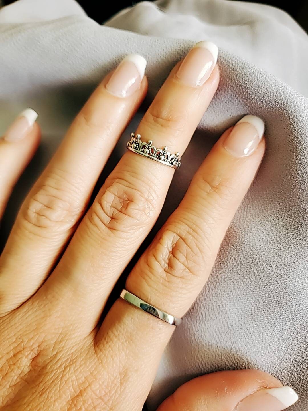 Crown Toe Ring – Sterling Silver