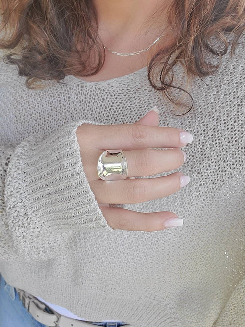 Chunky Solid Ring – Sterling Silver