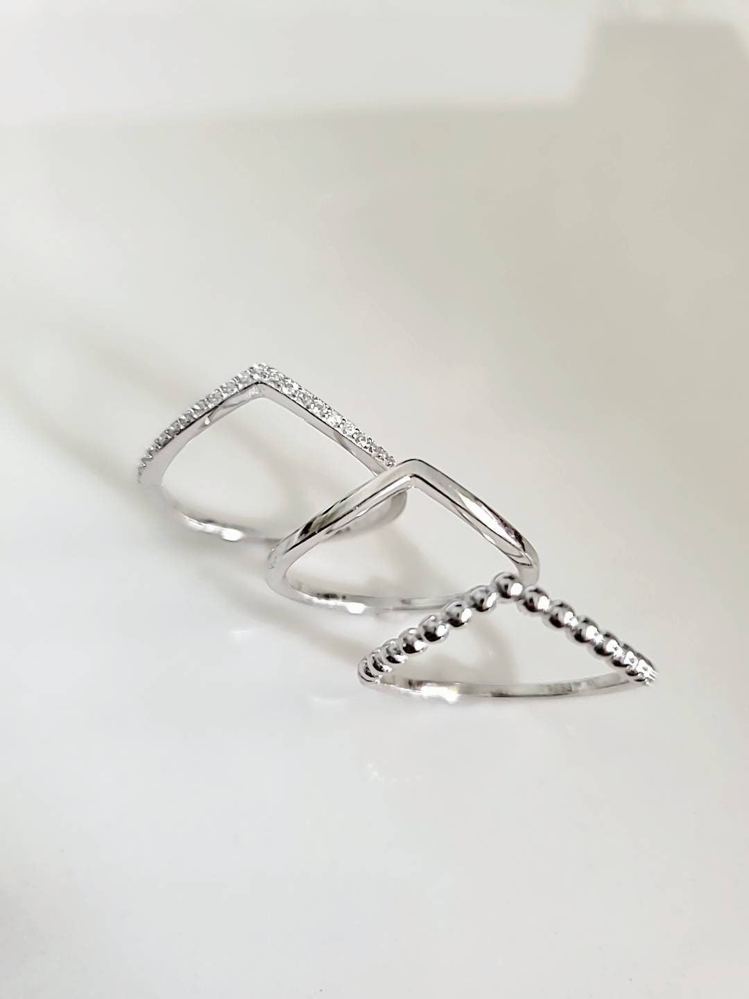 Three Set Statement Ring – Sterling Silver