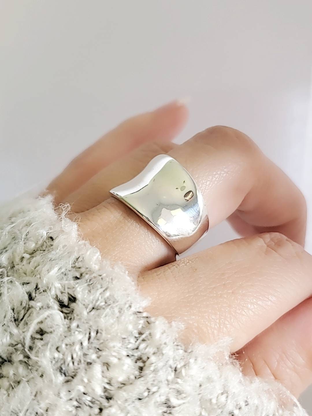 Solid Sterling Silver Statement Ring