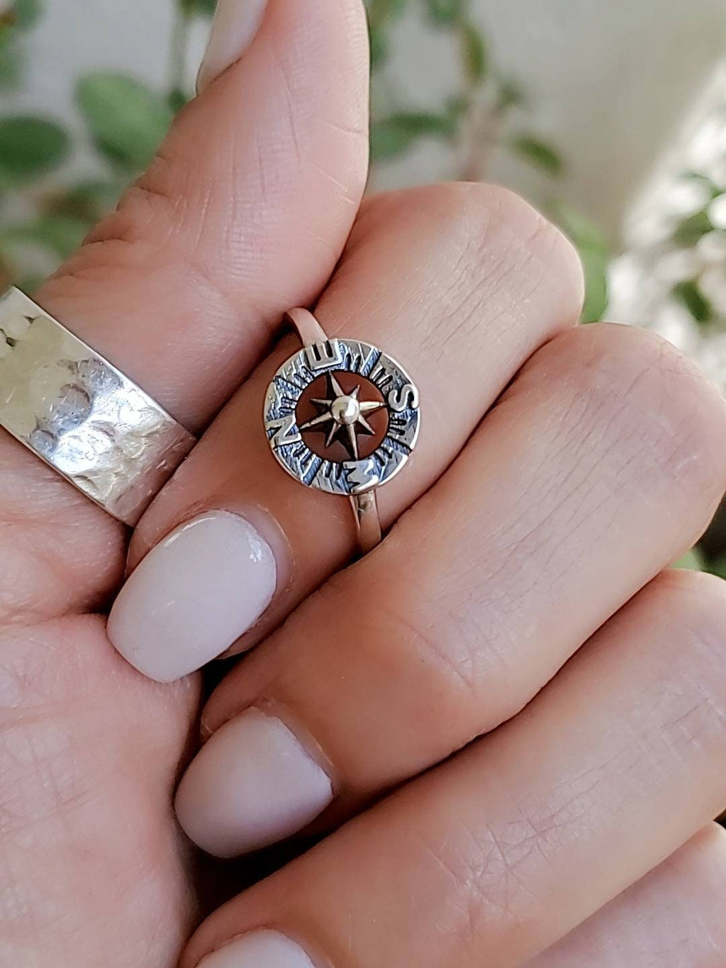 Vintage Compass Ring – 925 Sterling Silver