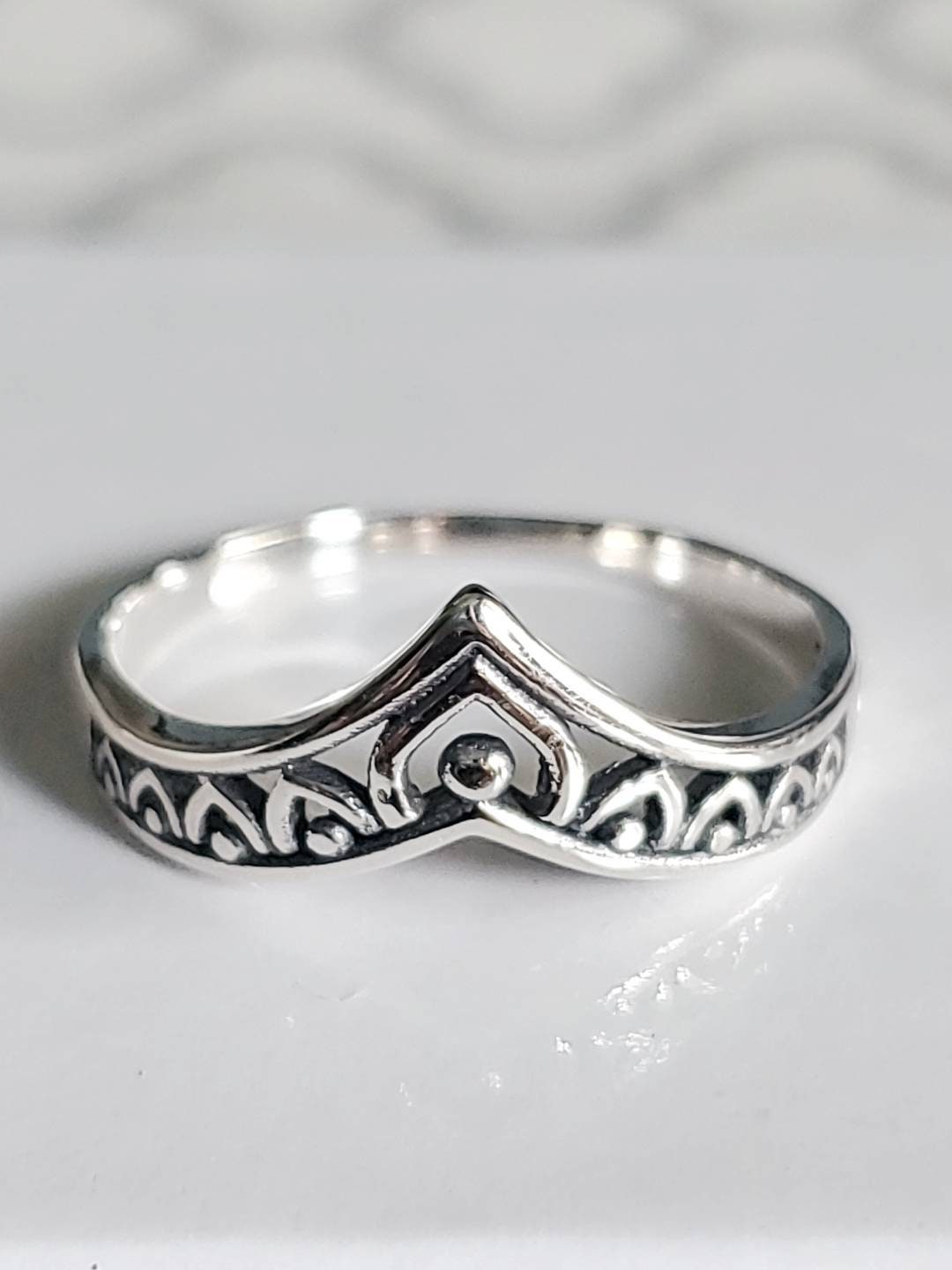 Mandala Chevron Sterling Silver