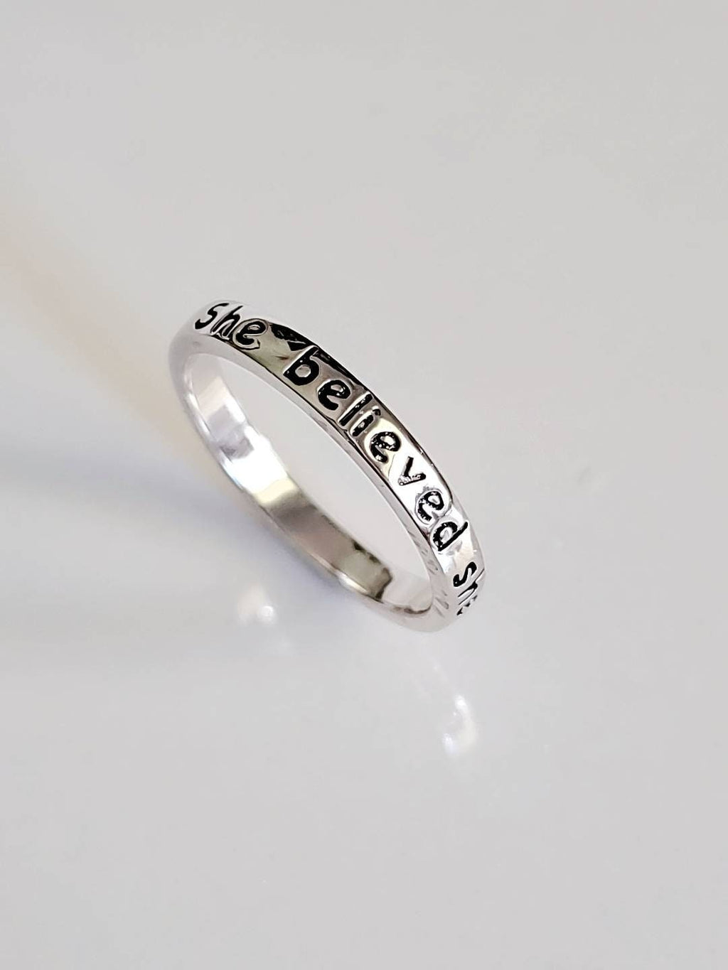 Engraved She Believed Could – Detail