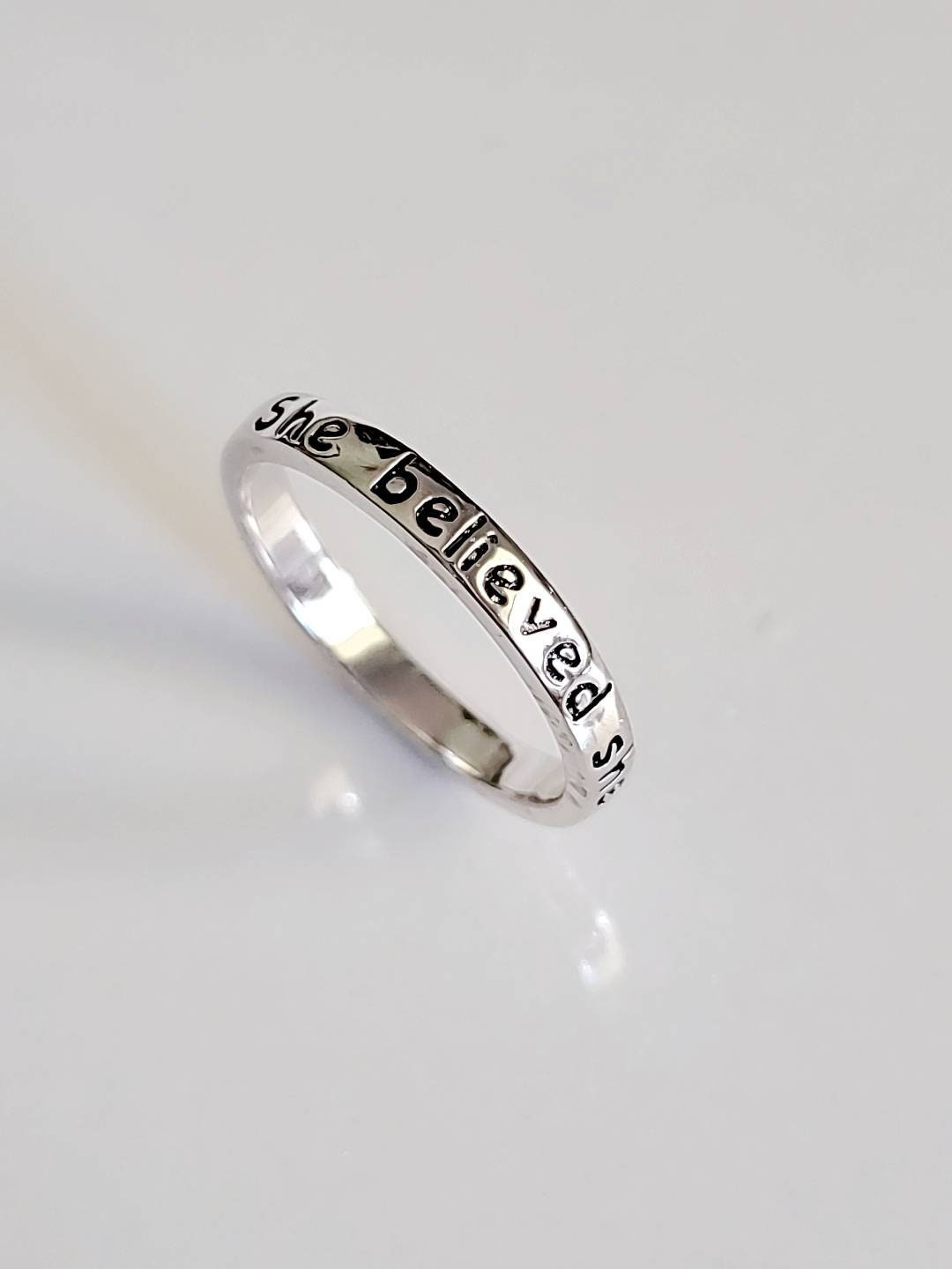 Engraved She Believed Could – Detail
