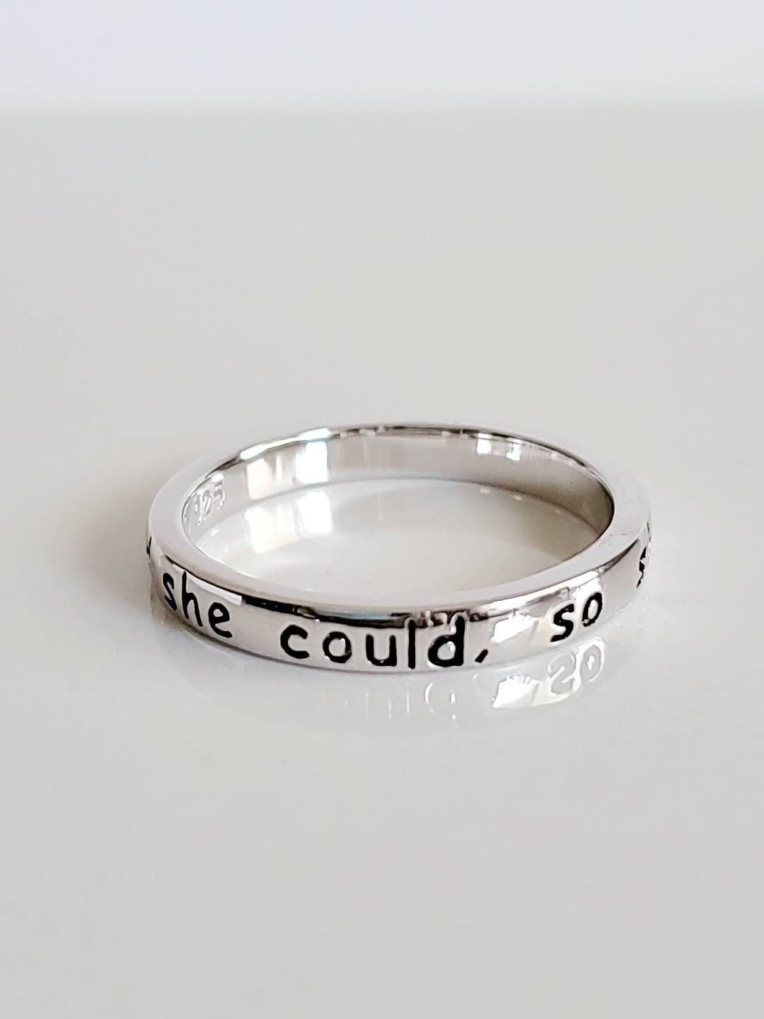 Engraved She Believed Could – Detail