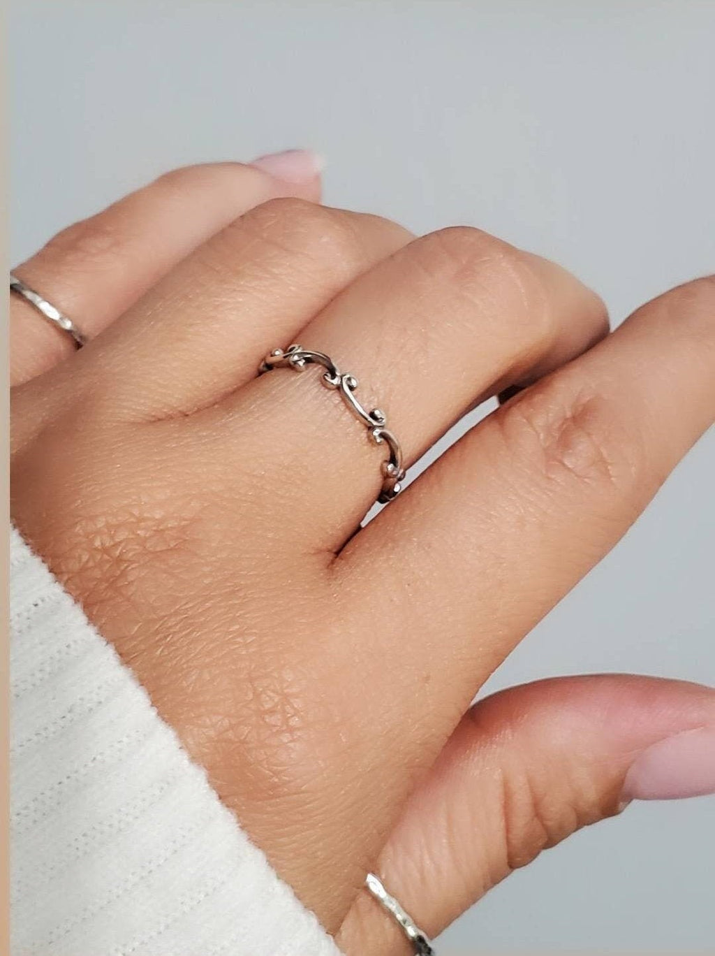 Swirl Women's Wedding Ring – Sterling Silver
