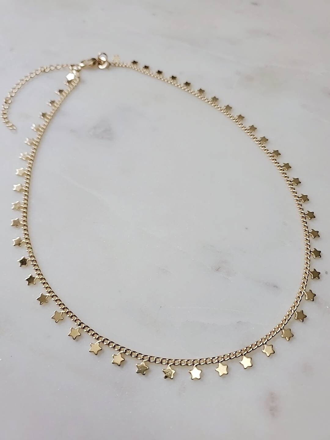 Star Choker Gold filled Necklace