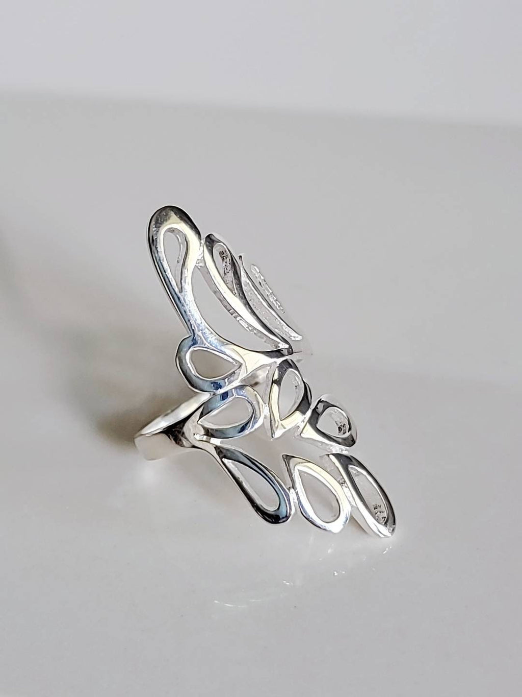 Leaf Statement Ring – Sterling Silver