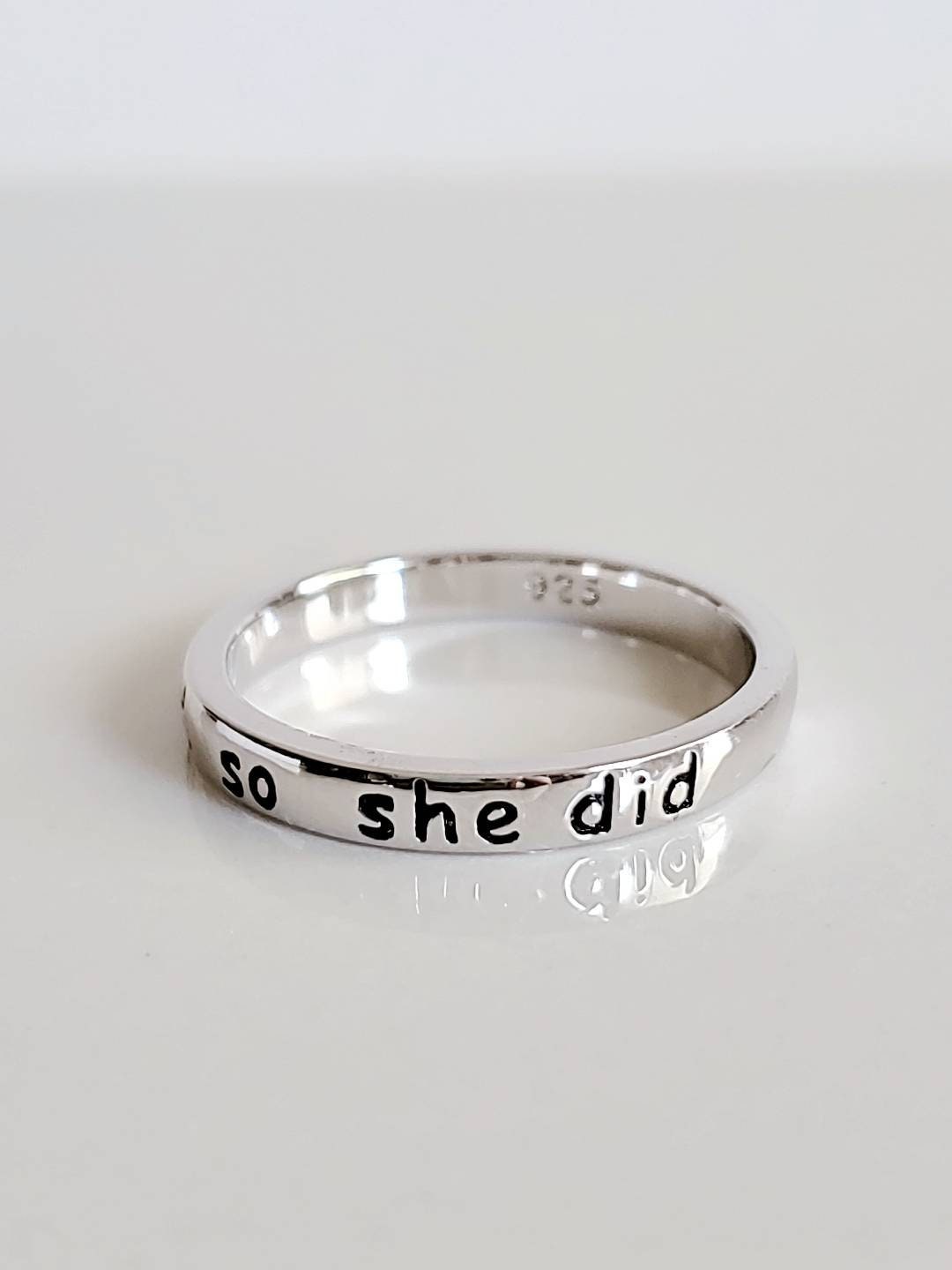 Engraved "She believed she could, so she did"