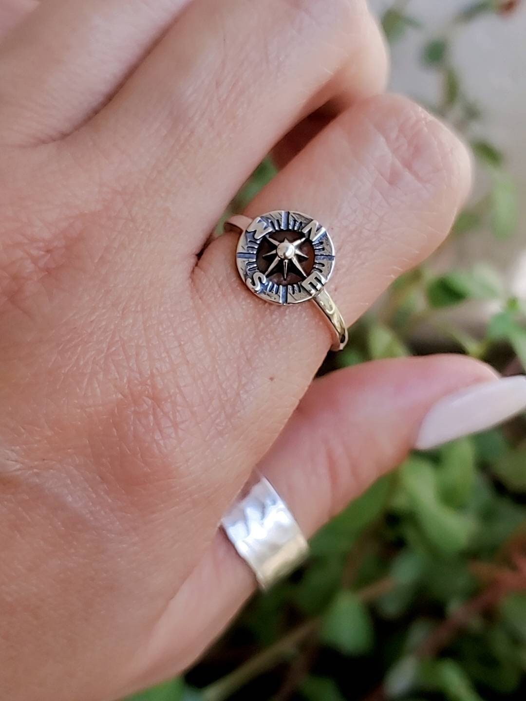 Vintage Compass Ring – 925 Sterling Silver
