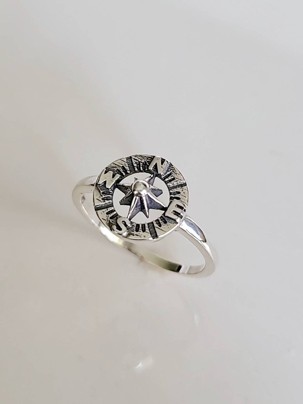 Vintage Compass Ring – 925 Sterling Silver