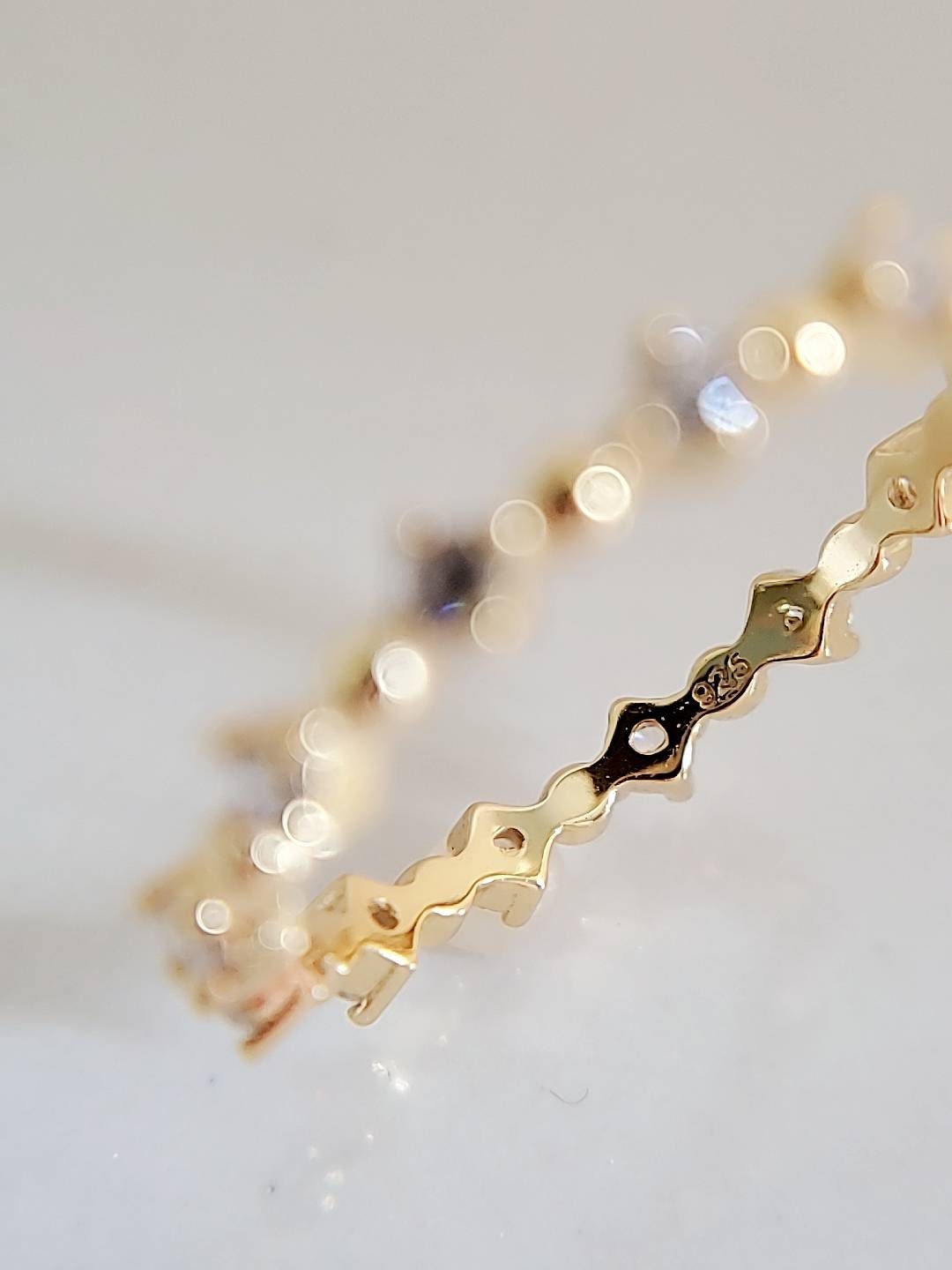 Gold Eternity Ring – Sterling Silver