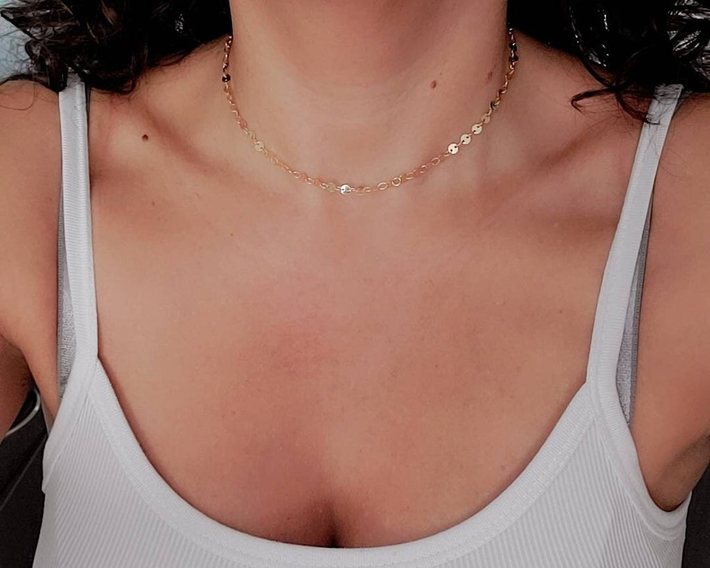 Gold Disc Necklace