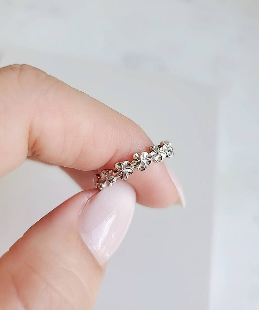 Plumeria Hawaiian Frangipani Flower Ring