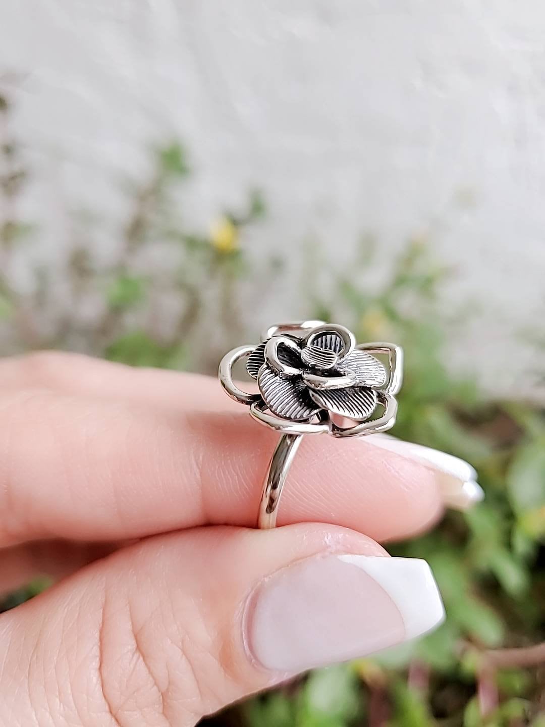 Flower Ring Sterling Silver Ring