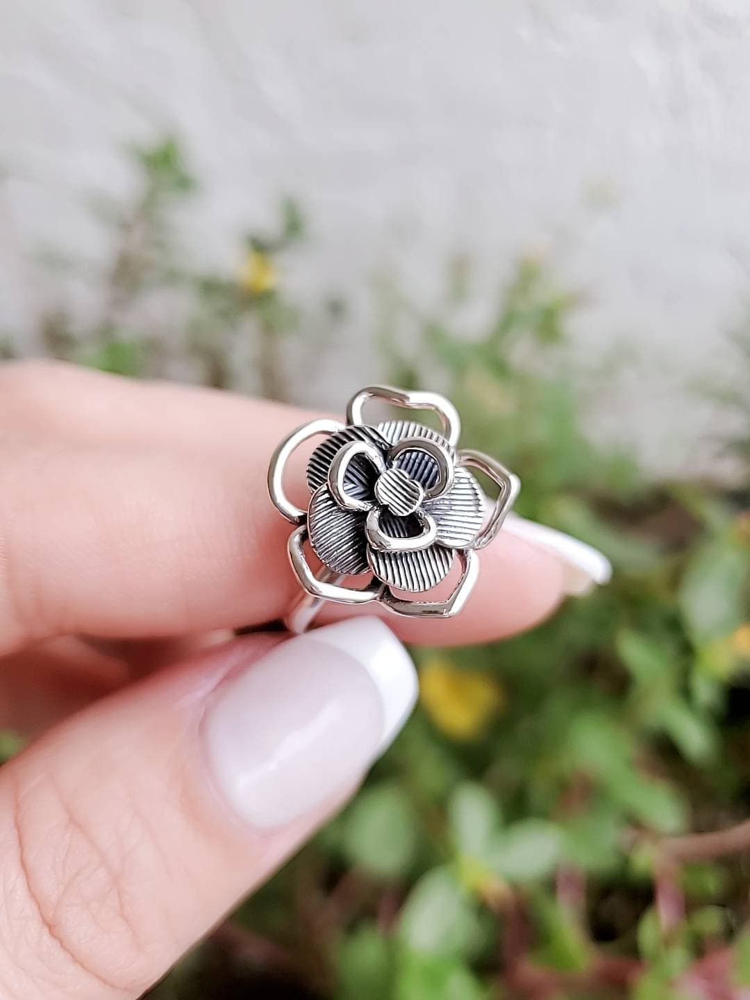 Flower Ring Sterling Silver Ring