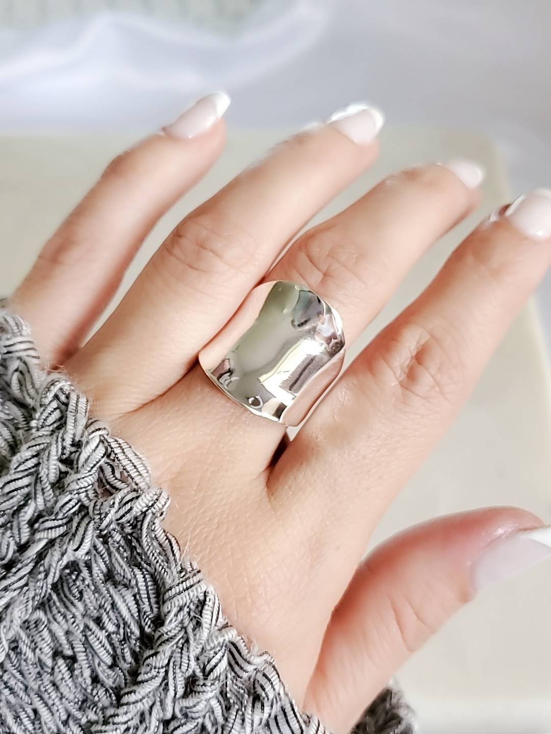 Concave Ring Sterling Silver Ring