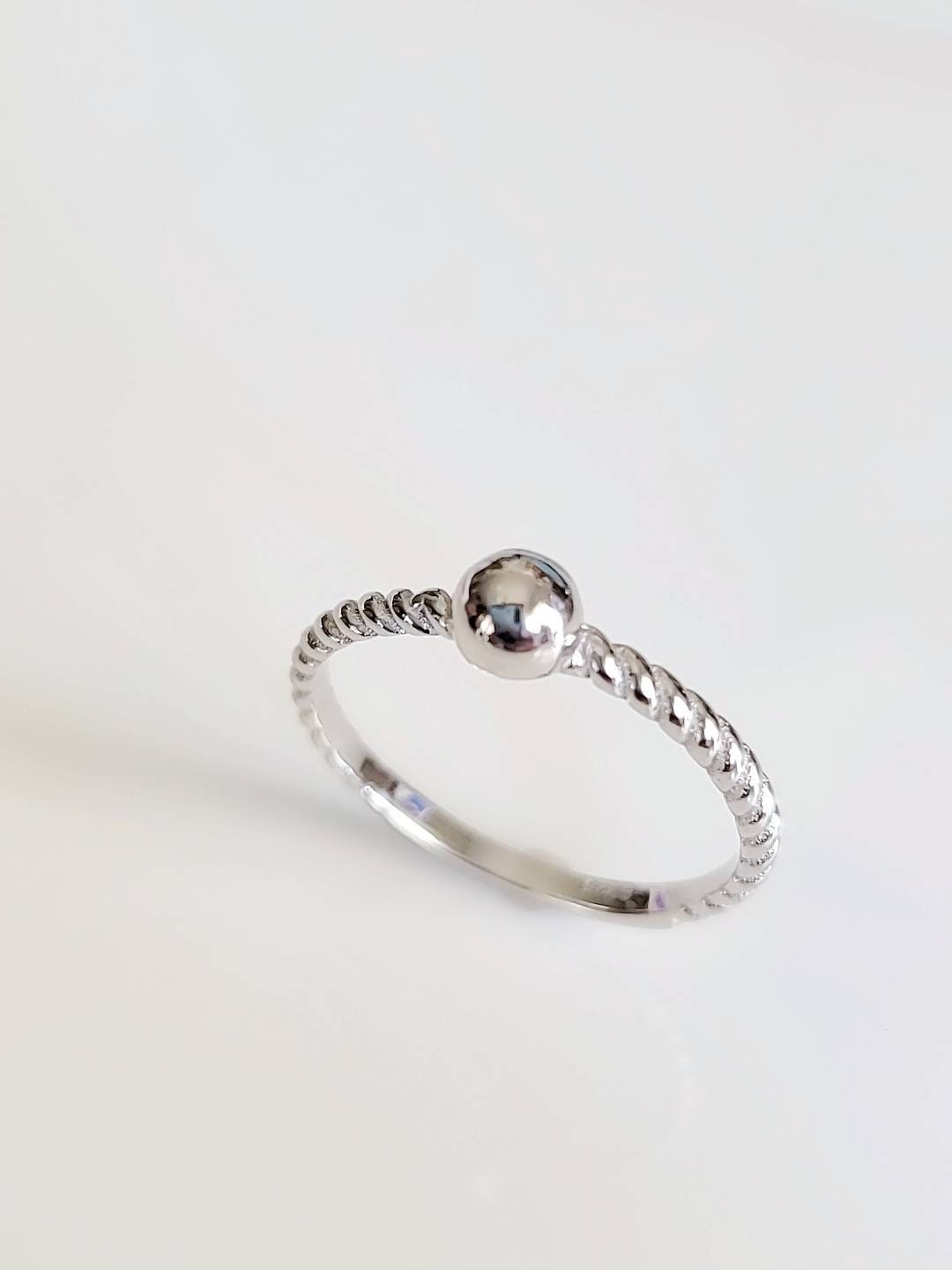 Beaded Ring, Sterling Silver Ring, Bead Ring