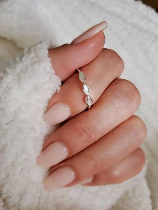 Marquise Genuine Mother of Pearl Ring