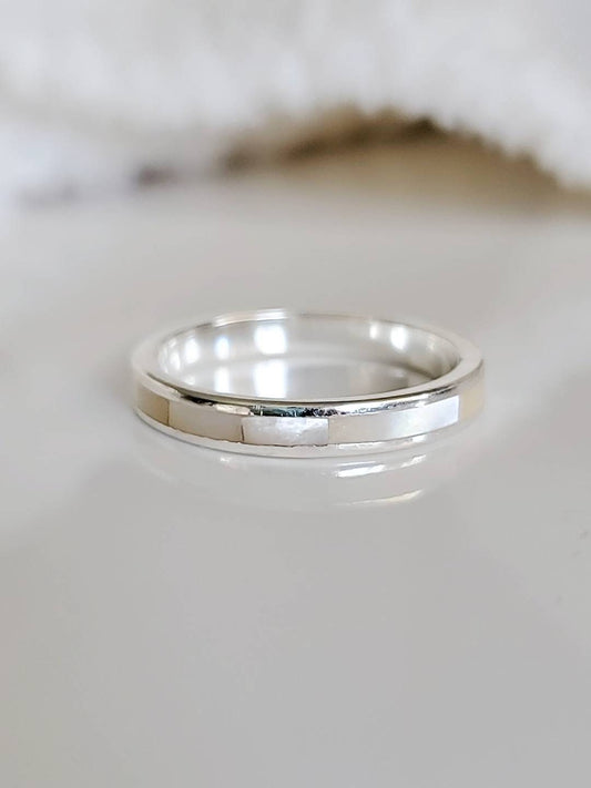 Mother of Pearl Band Mother of Pearl Ring