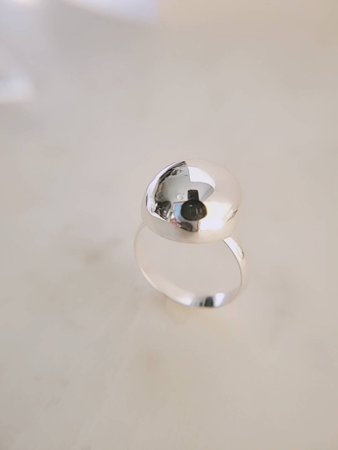 Globe Sphere Geometric Half Globe Ring