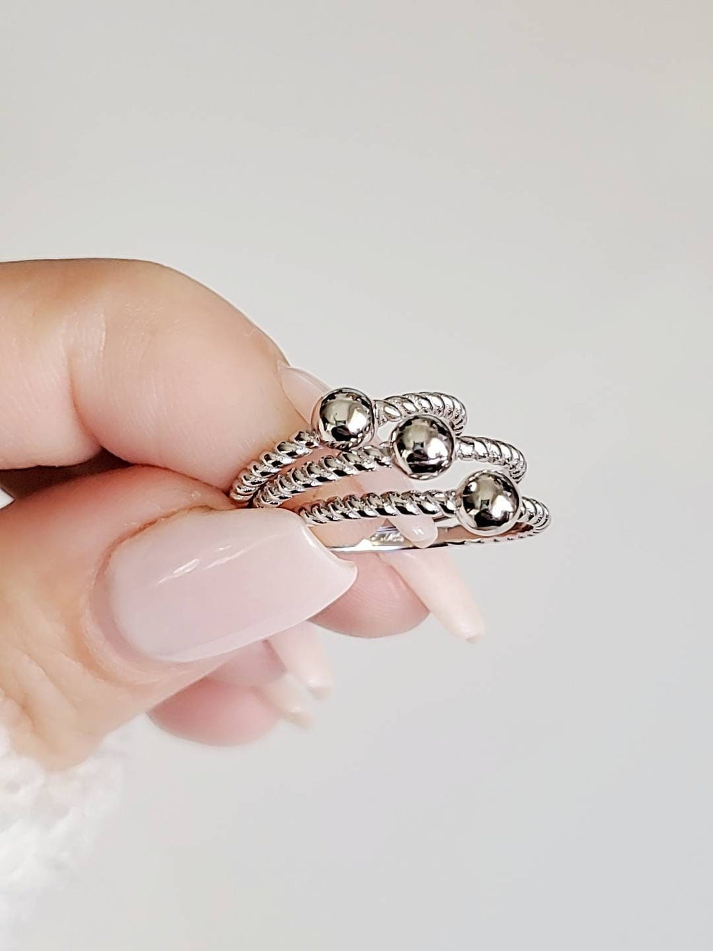 Beaded Ring – Sterling Silver
