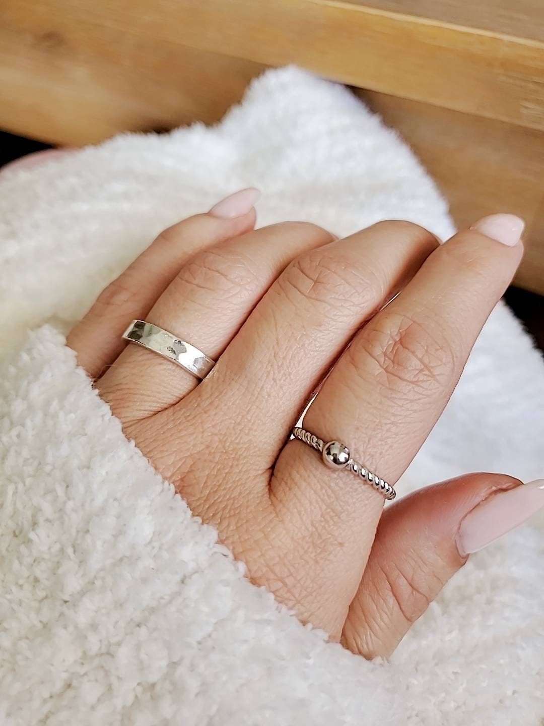 Beaded Ring – Sterling Silver