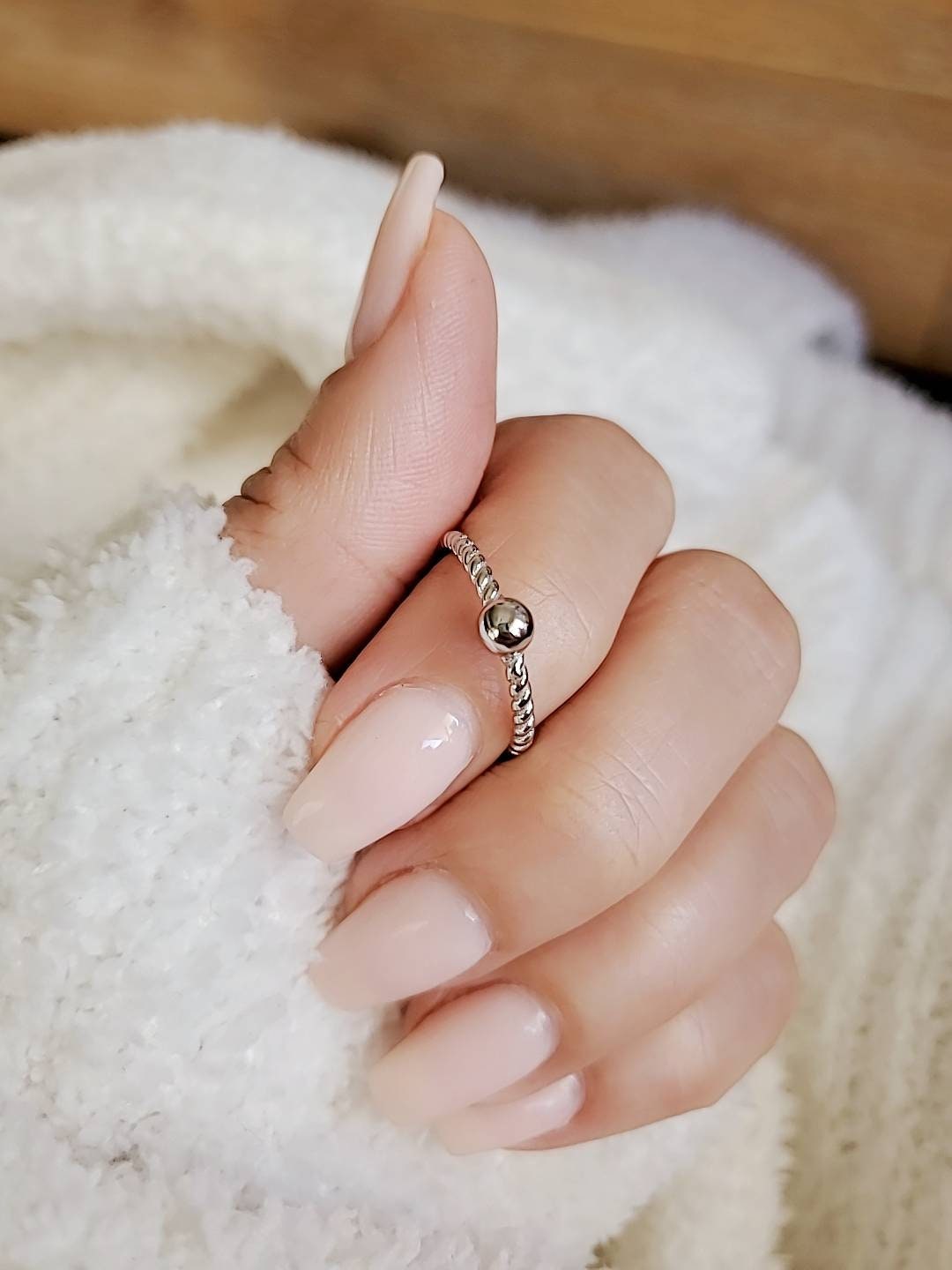 Beaded Ring – Sterling Silver