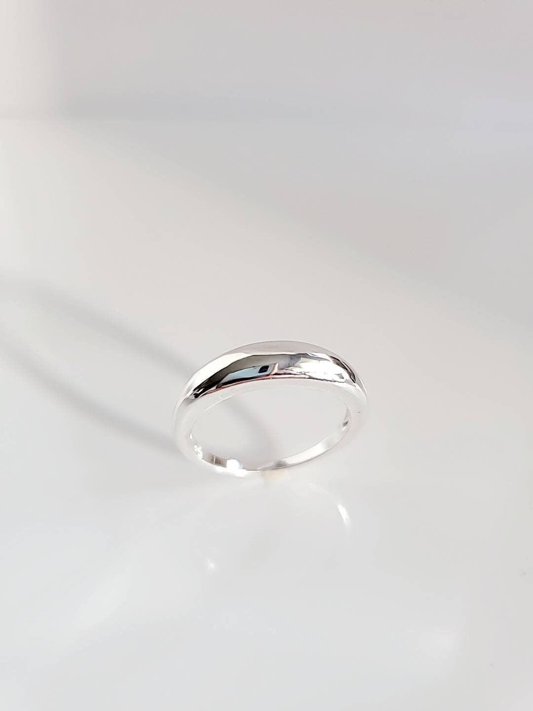 Thin Dome Ring, Sterling Silver Women Ring, Statement Jewelry, Solid 925 Silver Band, Art Deco Design, sizes 5-12, non tarnish