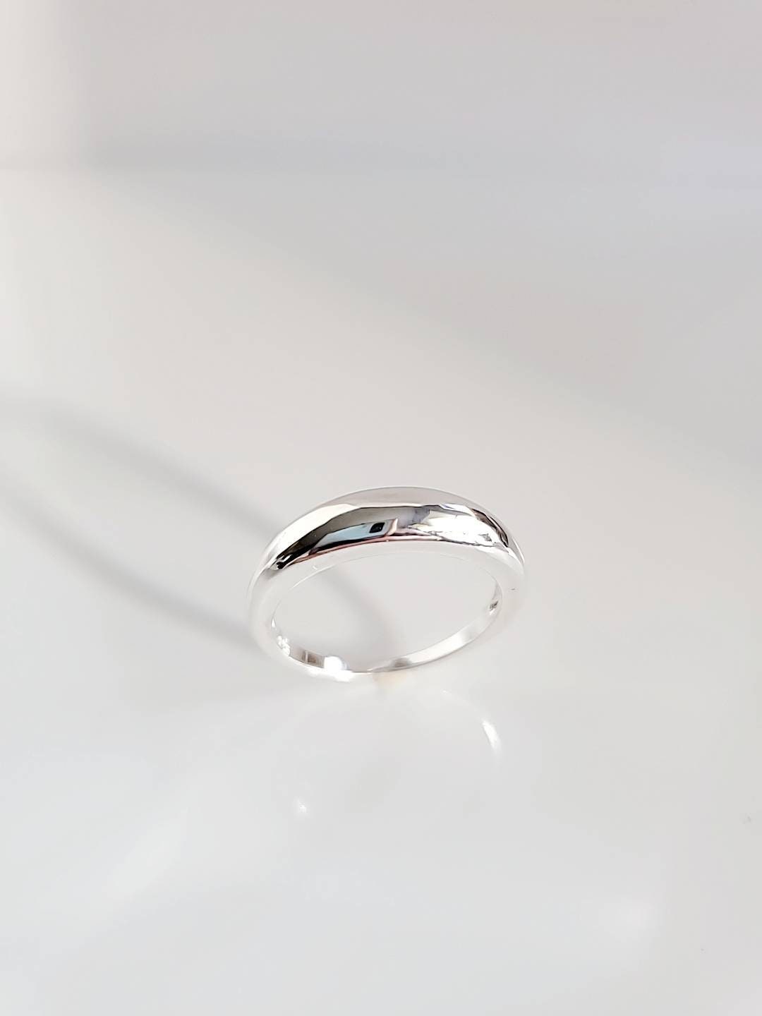 Thin Dome Statement Ring – 925 Sterling Silver