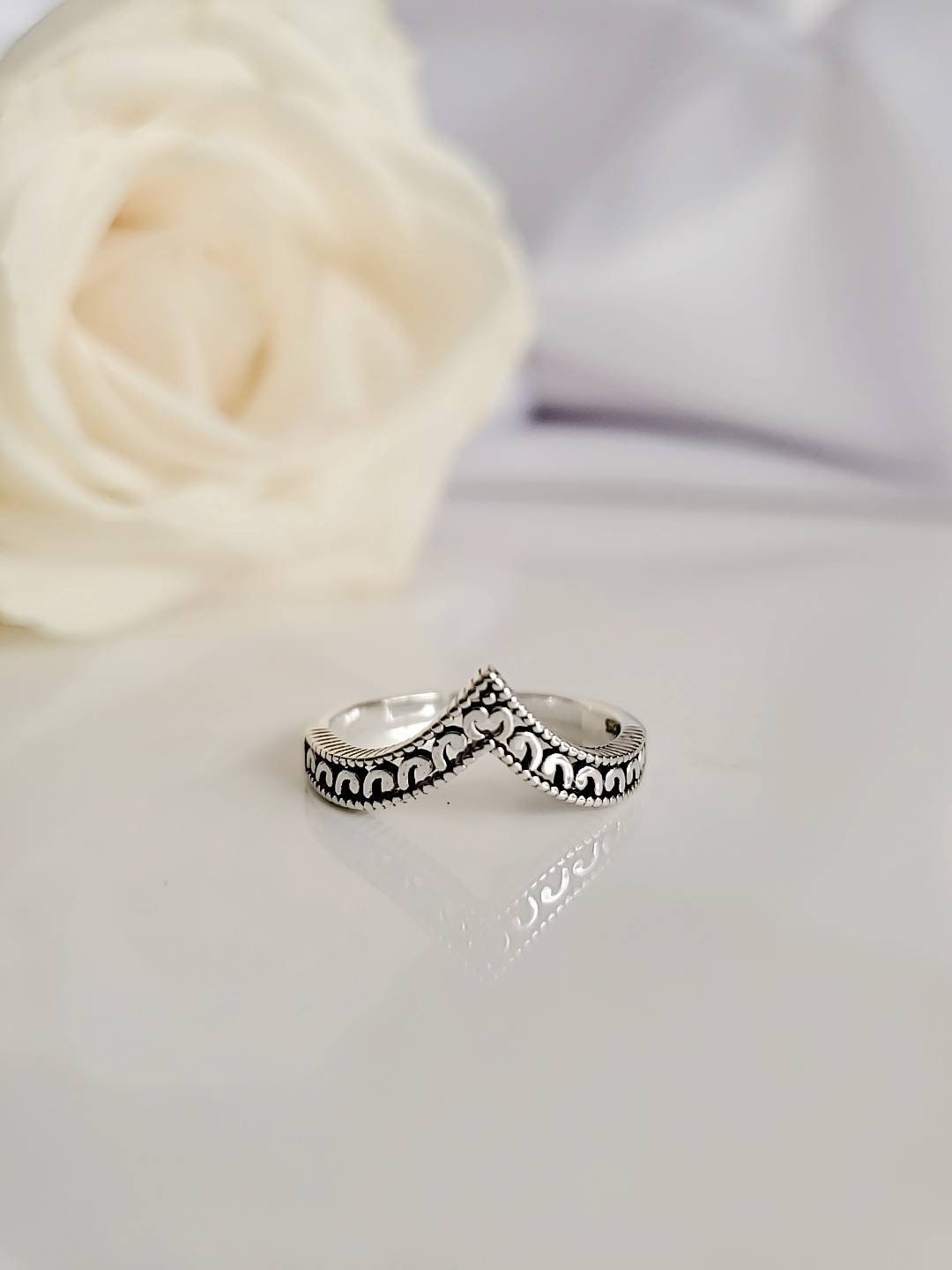 Chevron Ring – Sterling Silver