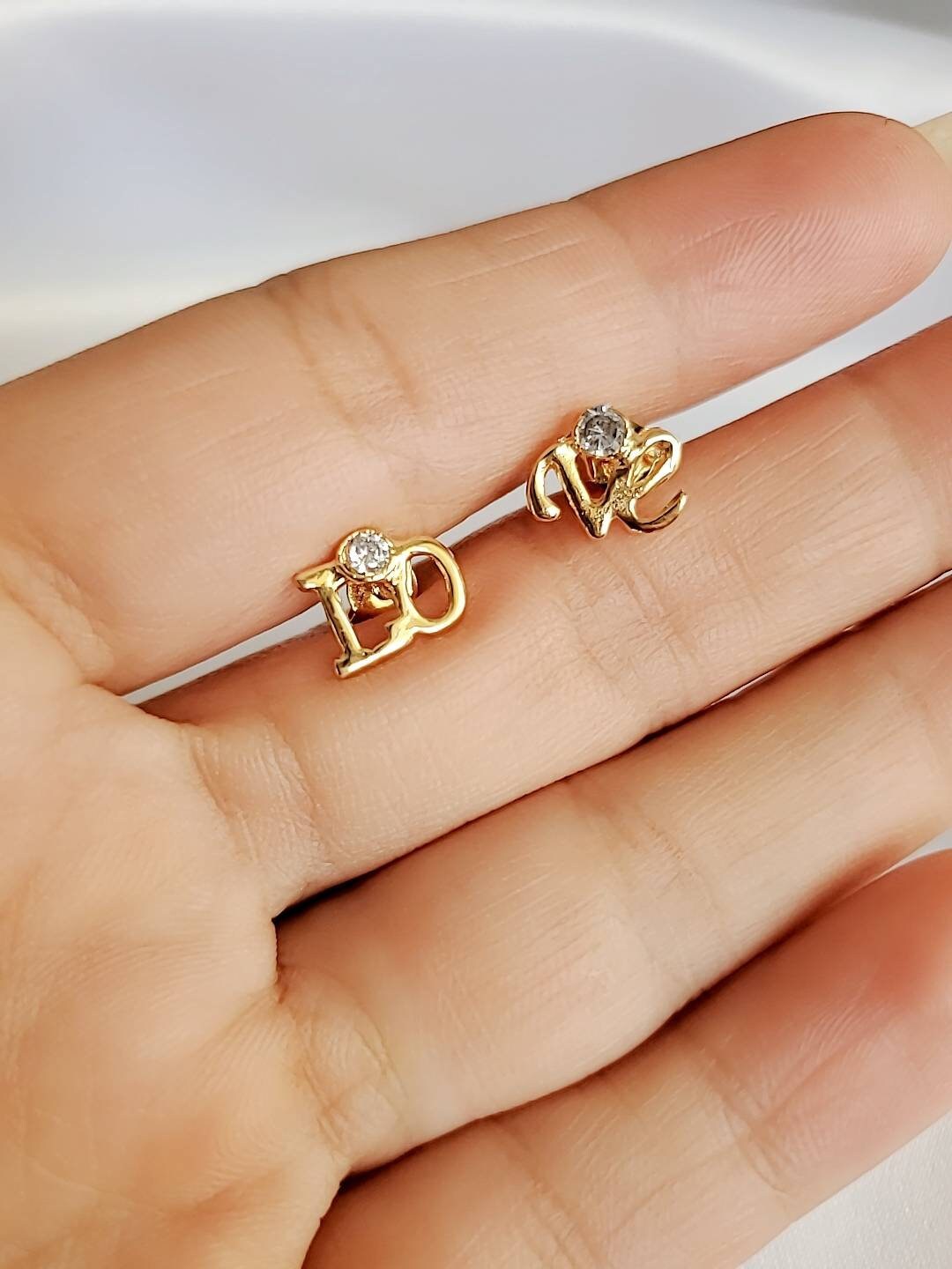 Dainty Love Gold Earrings