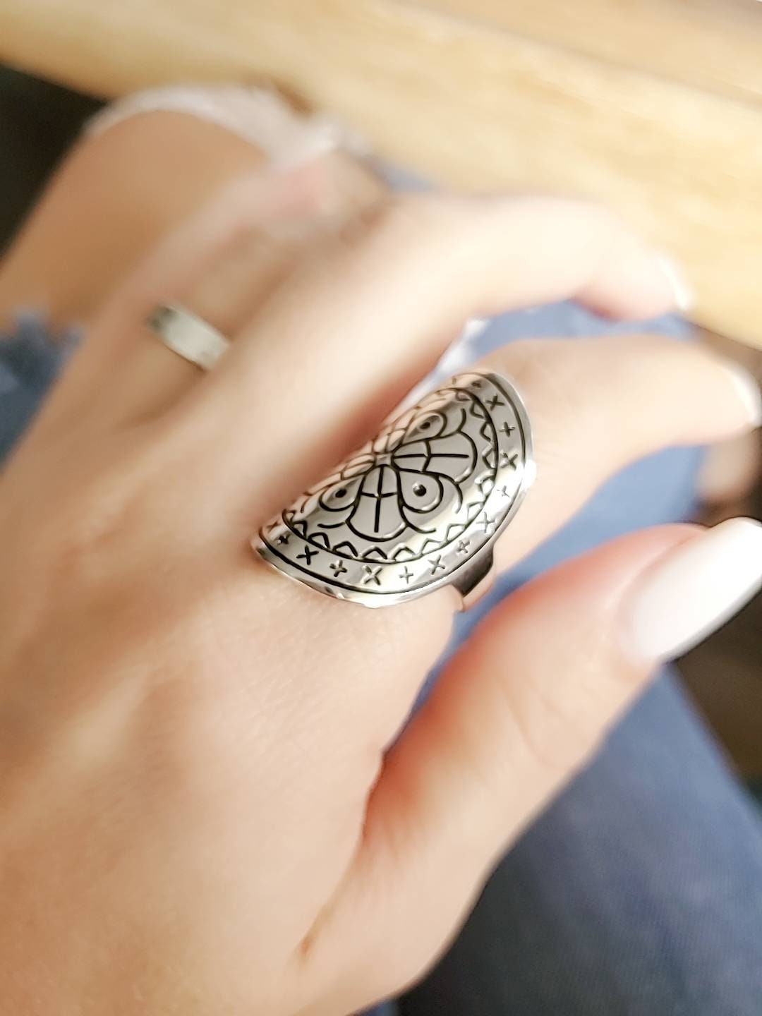 Shield Bohemian Large Ring