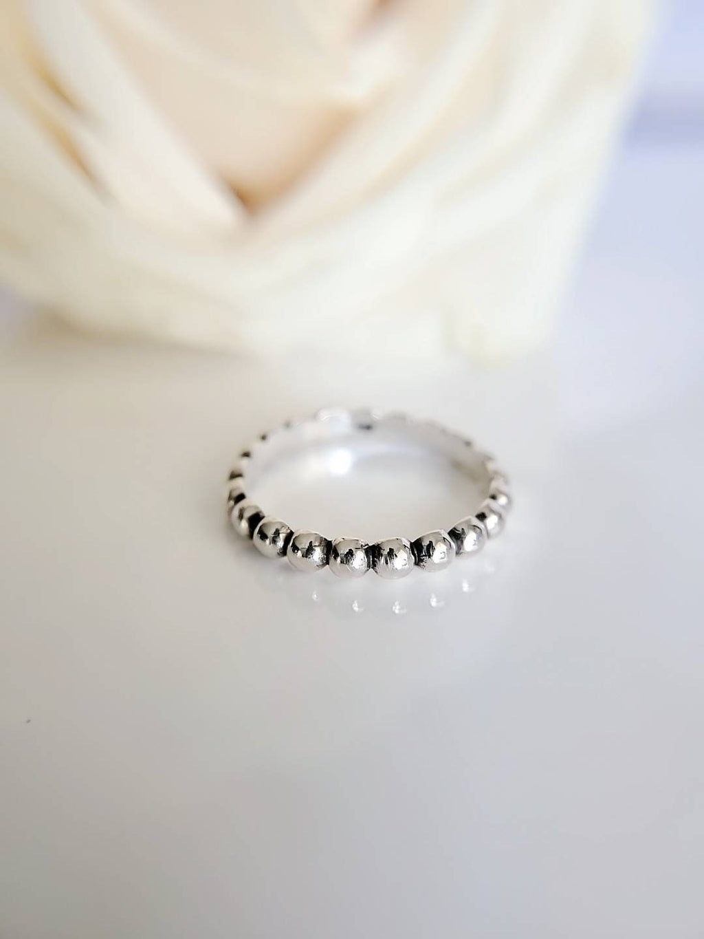 Beaded Simple Stackable Ring