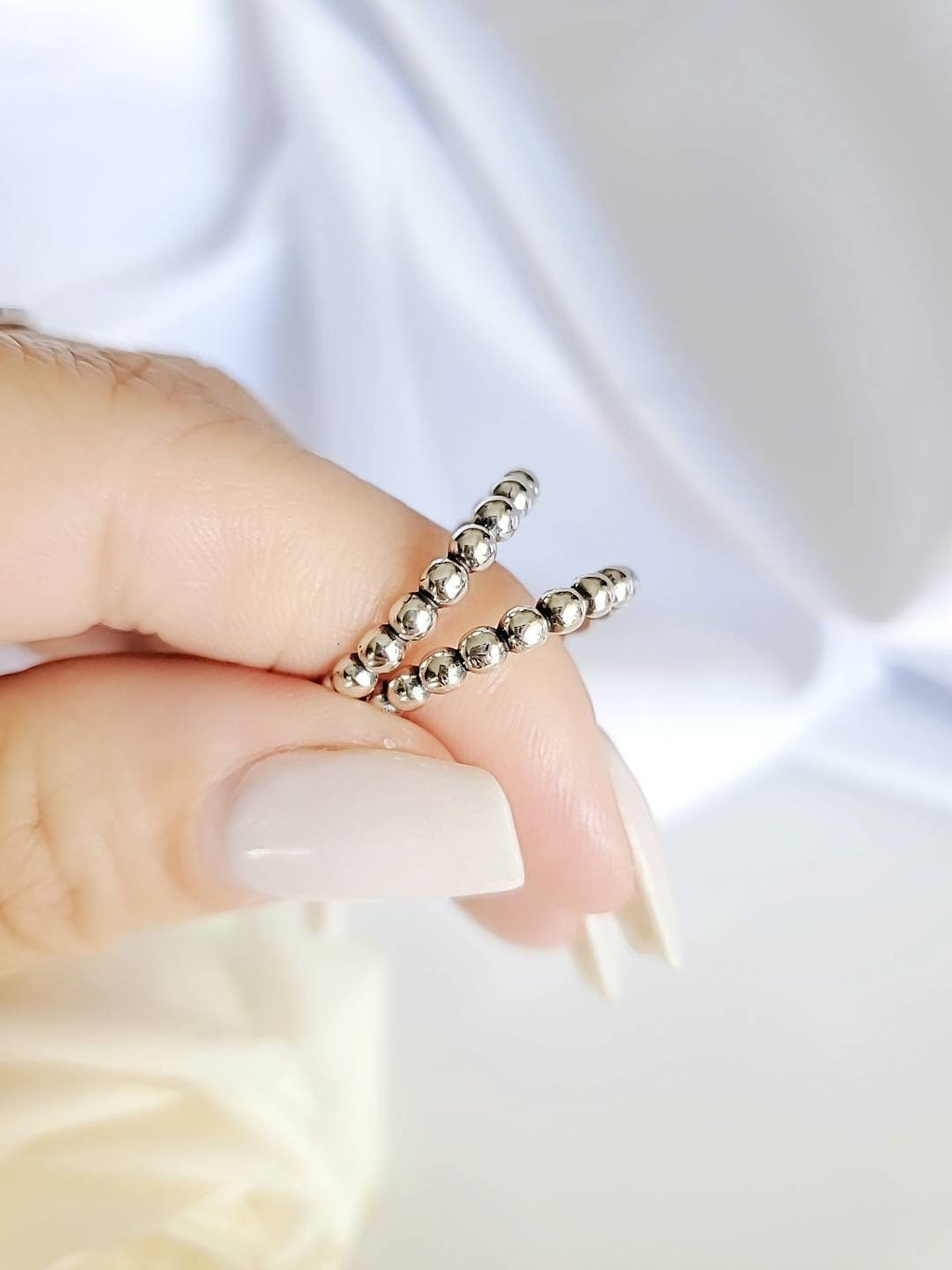 Beaded Simple Stackable Ring