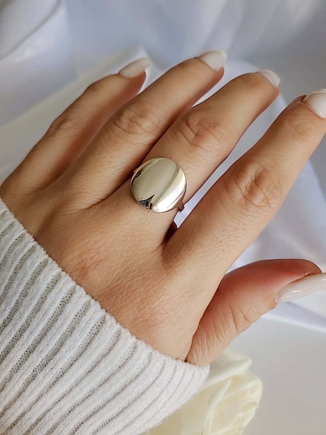 Disc Ring – Sterling Silver