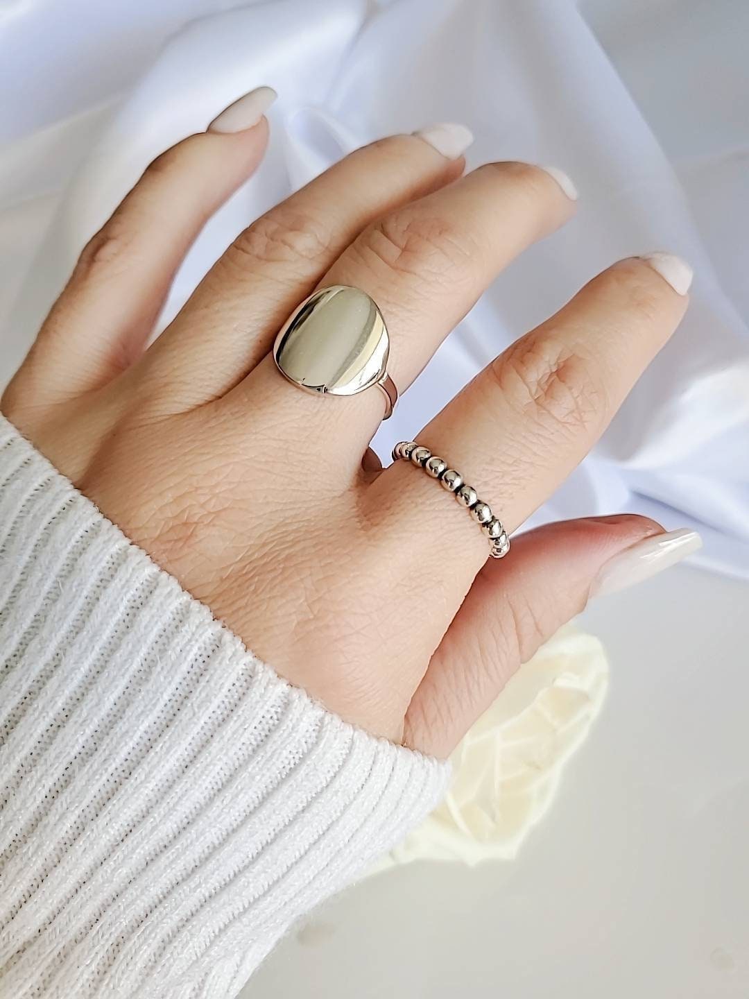 Disc Ring – Sterling Silver