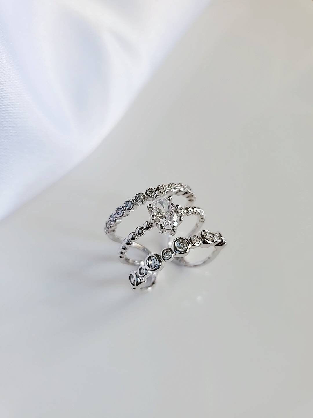 Women's Statement Ring – 925 Sterling Silver