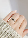 Thin Onyx Sterling Silver Ring