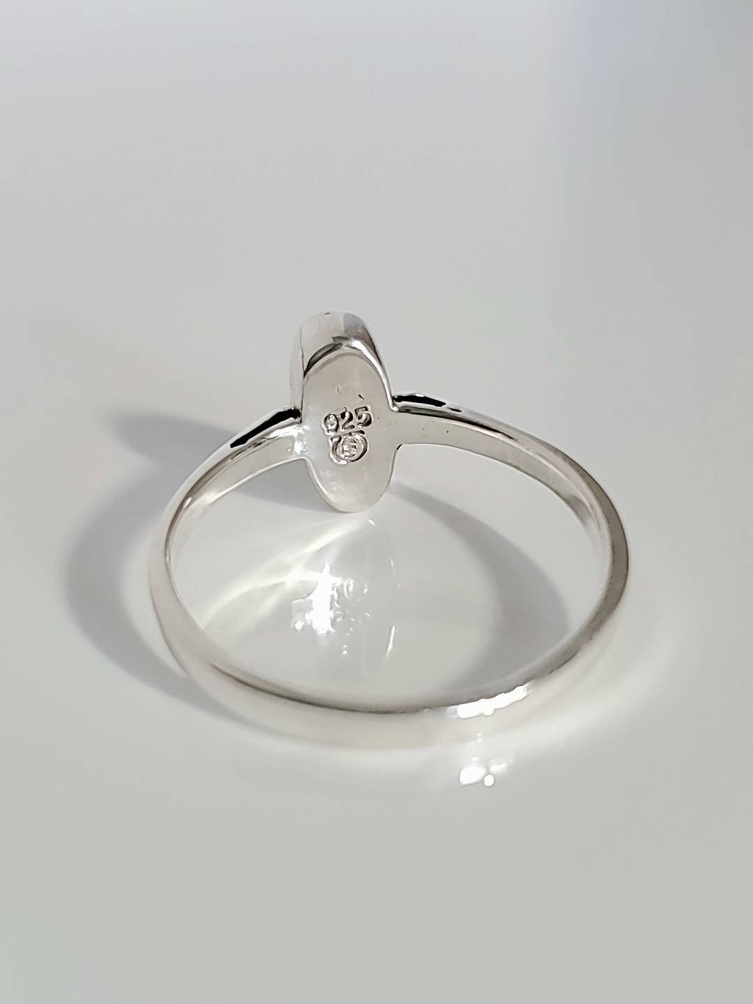 Genuine Stone Dainty Oval Turquoise Ring