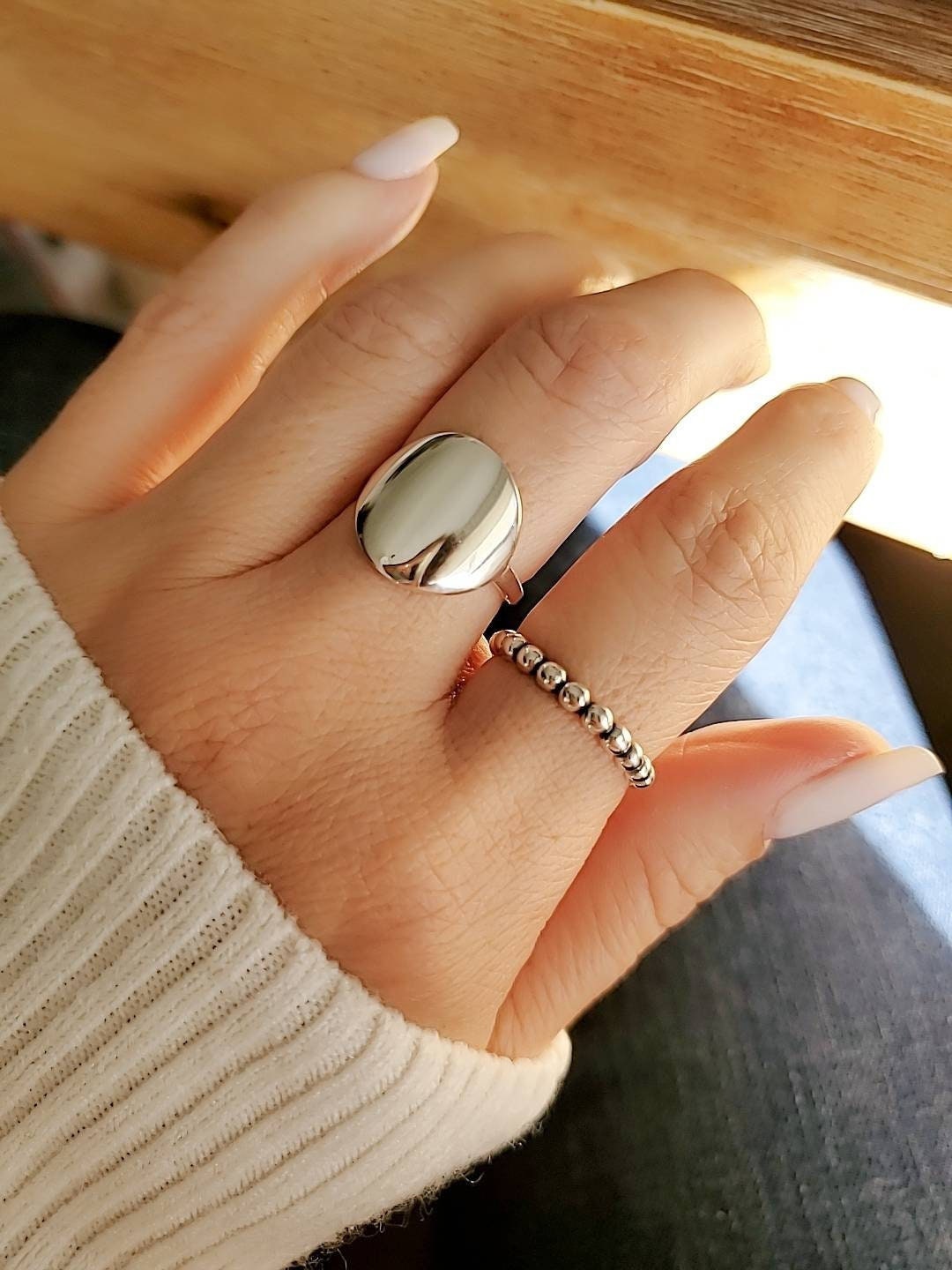 Disc Ring – Sterling Silver