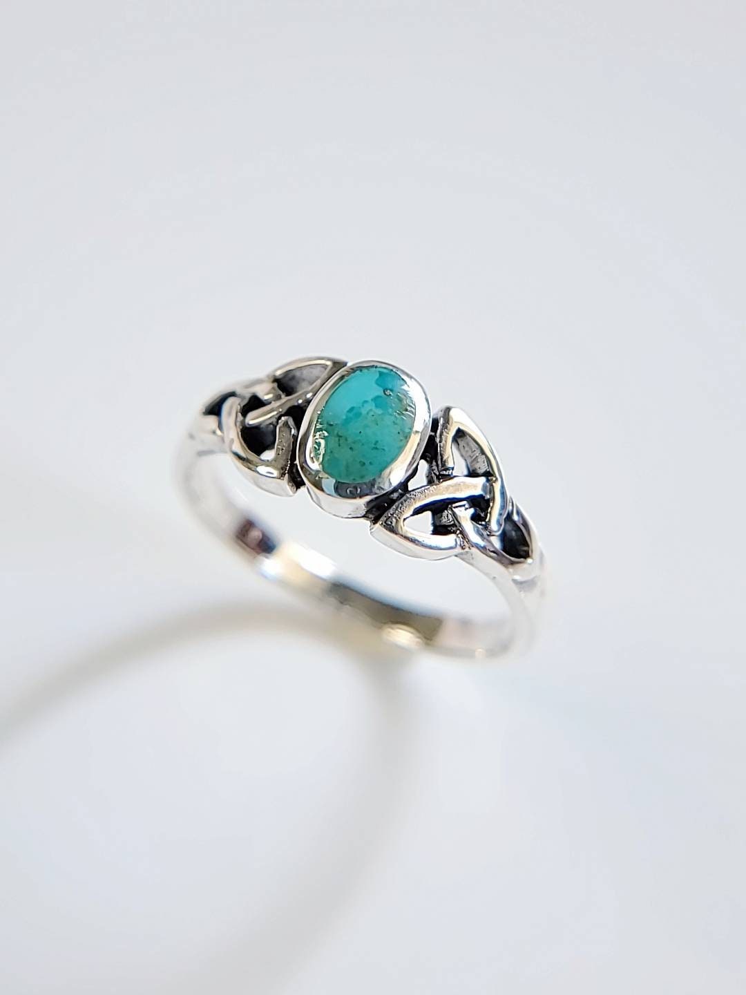 Sterling Silver Celtic Turquoise Ring