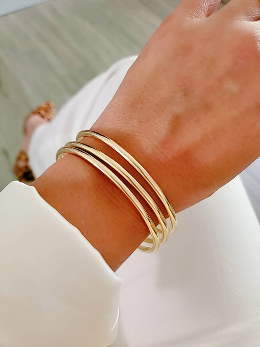 Gold Bangle Bracelet 18K Gold filled bracelet