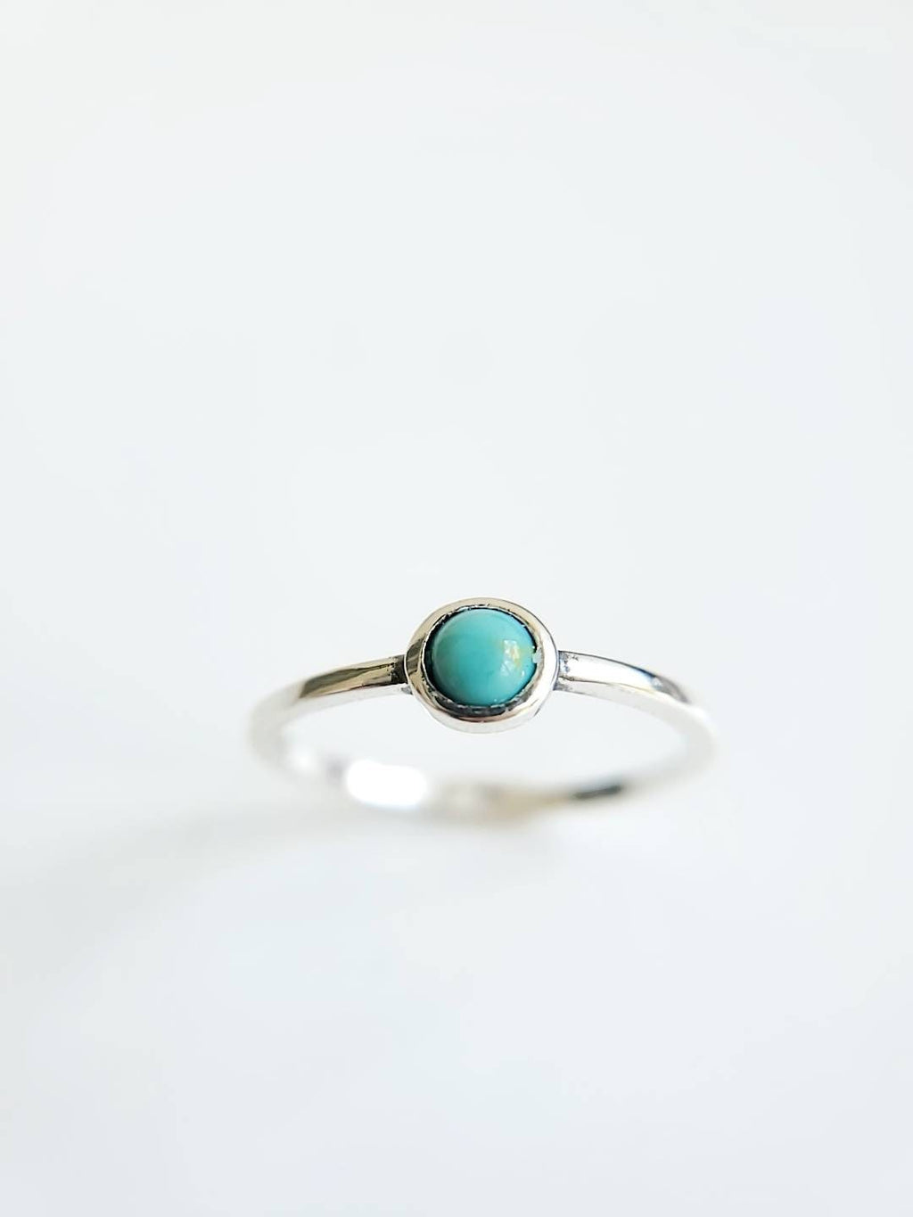 Dainty Turquoise Ring – Sterling Silver