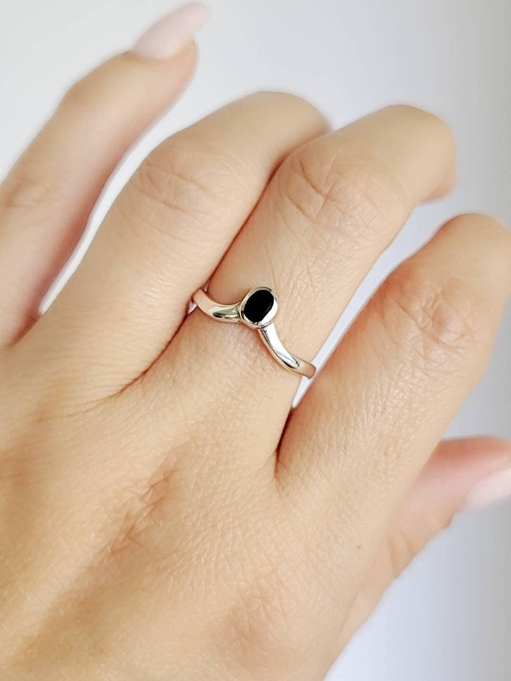 Black Onyx Stone Ring