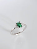 Precious Emerald Ring – 925 Sterling Silver