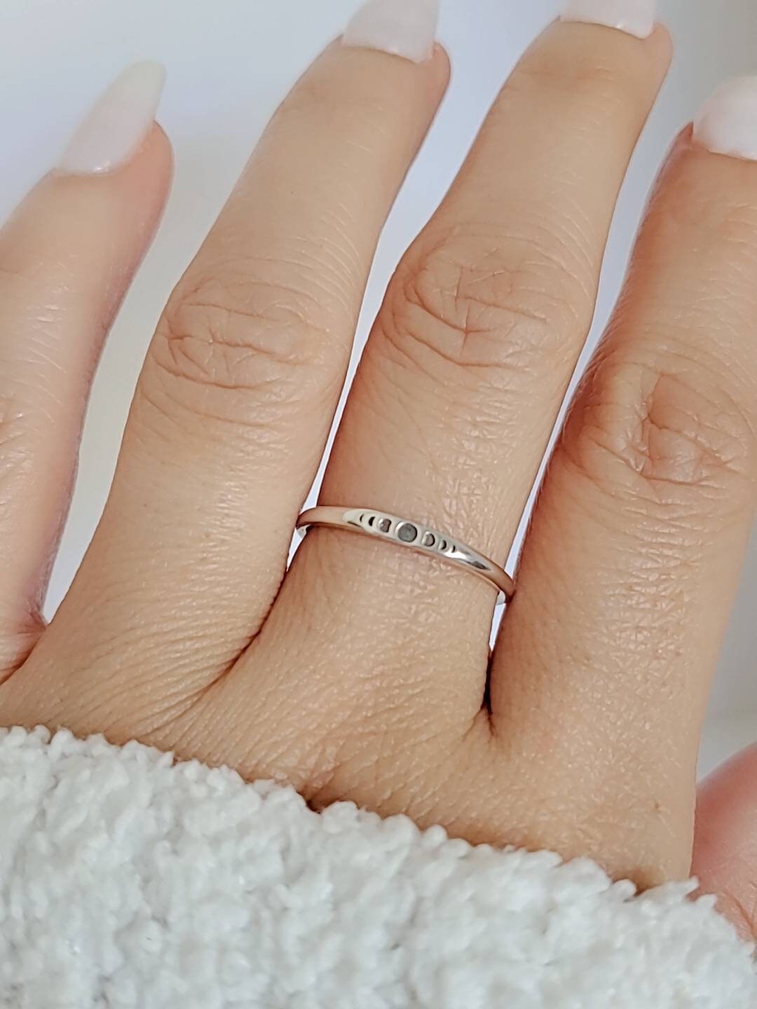Moon Phases Women's Ring – 925 Sterling Silver