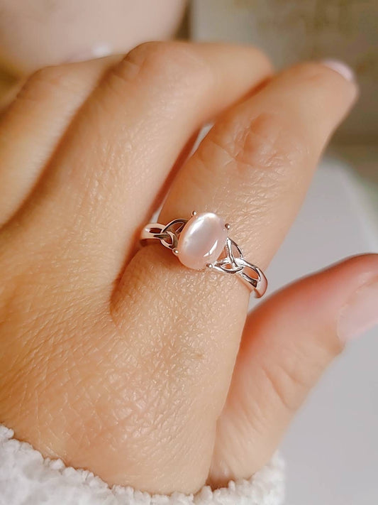 Pink Mother of Pearl Ring