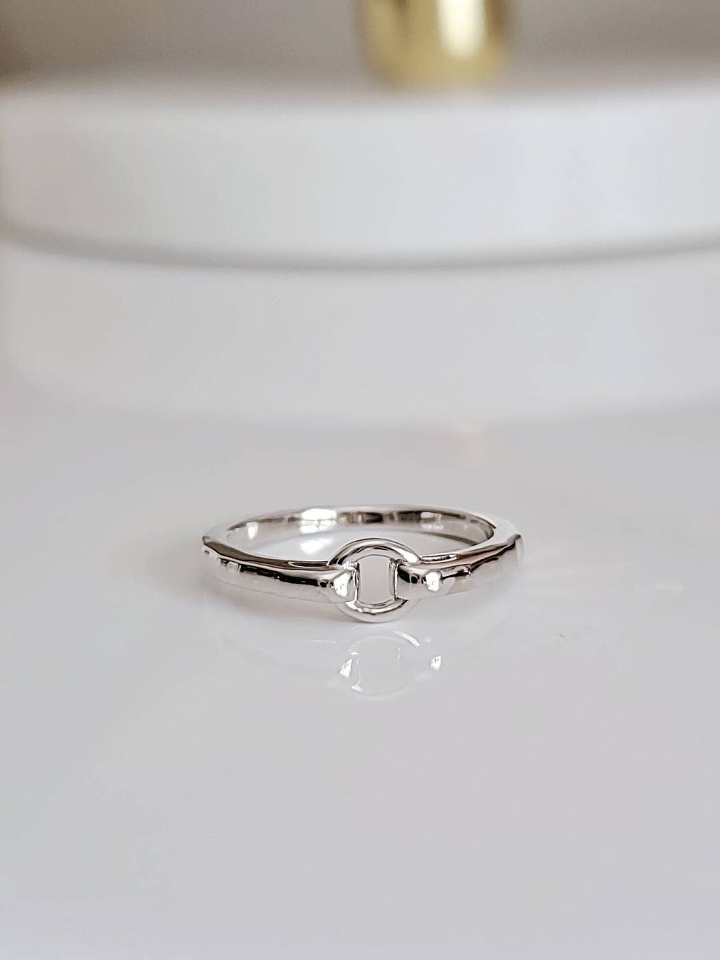 Hammered Simple Circle Band 925 Stamped