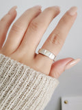 Mother of Pearl Inlay Band – 925 Sterling Silver